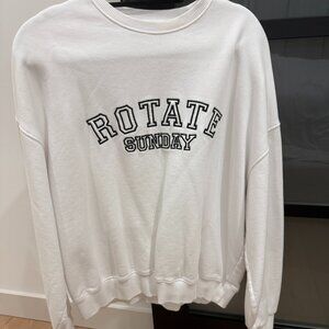 ROTATE Birger Christensen White Sweatshirt Size L Excellent Condition! Worn once